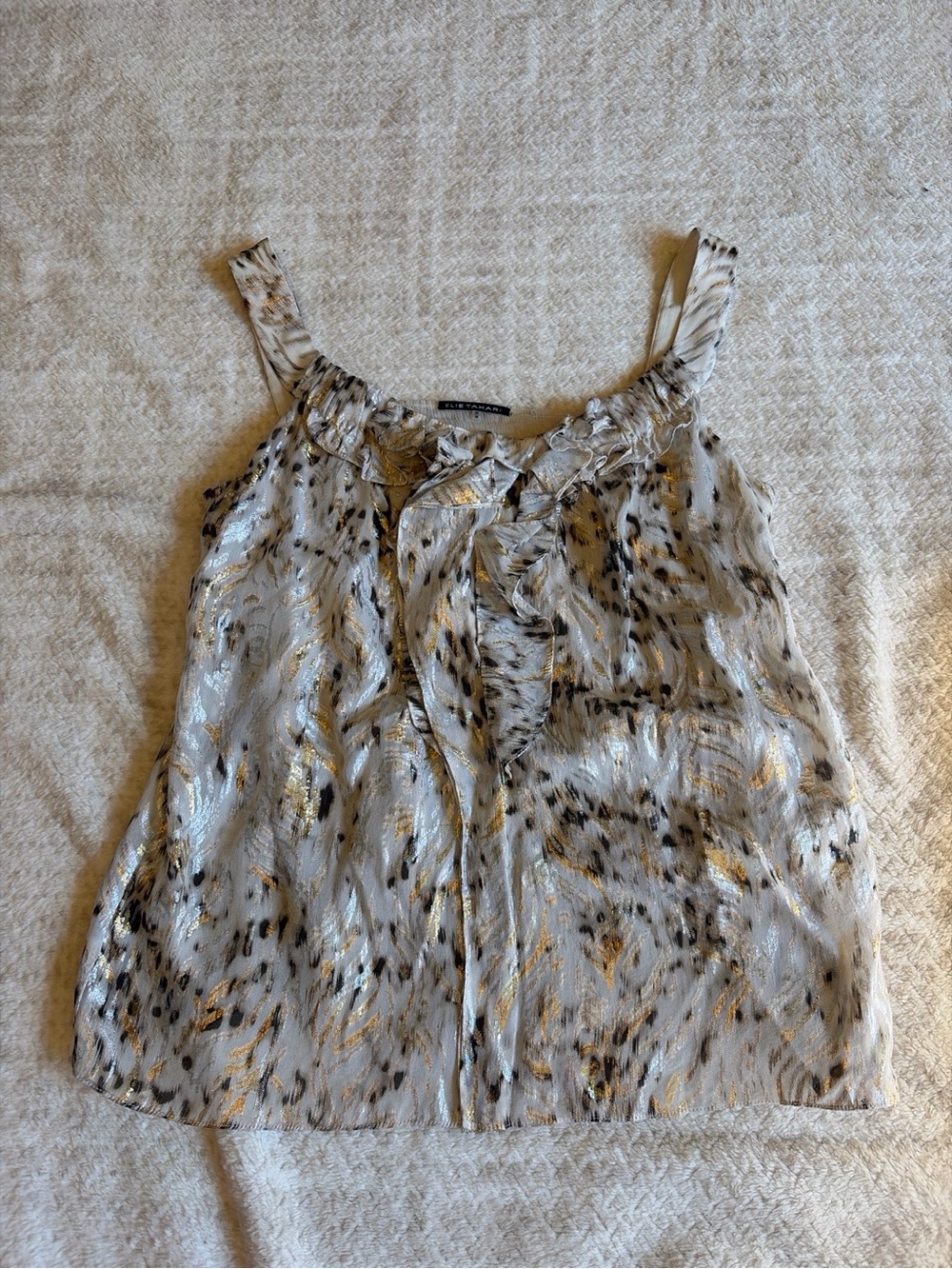 Ellie Tahiti Animal Print Blouse Tank Top